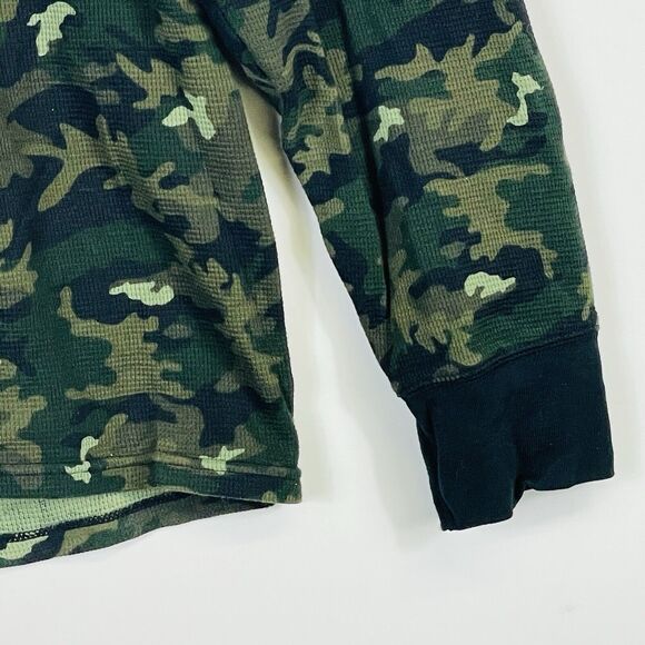 Ralph Lauren Polo Green Camo Camouflage Waffle Weave Knit Thermal Shirt Men's XL - Picture 3 of 7